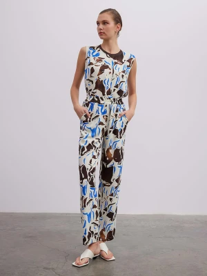 BGN Spodnie w kolorze brązowo-kremowym rozmiar: 40