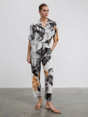 BGN Spodnie w kolorze czarno-białym rozmiar: 40