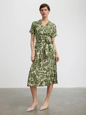 BGN Sukienka w kolorze beżowo-zielonym rozmiar: 36