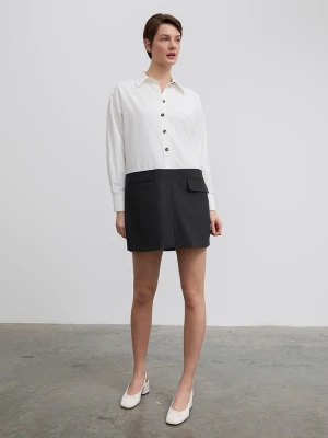 BGN Sukienka w kolorze biało-czarnym rozmiar: 40