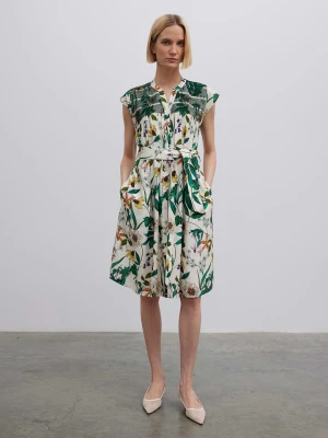 BGN Sukienka w kolorze biało-zielonym rozmiar: 38