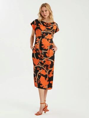 BGN Sukienka w kolorze czarno-pomarańczowym rozmiar: 38