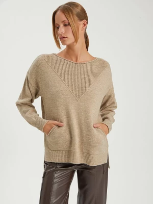 BGN Sweter w kolorze beżowym rozmiar: 40