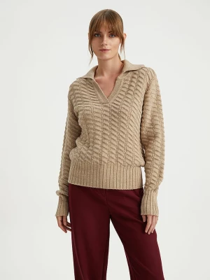 BGN Sweter w kolorze beżowym rozmiar: 40