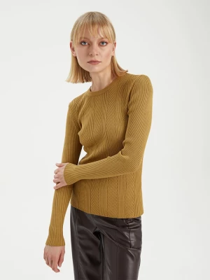 BGN Sweter w kolorze karmelowym rozmiar: 40