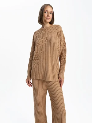 BGN Sweter w kolorze karmelowym rozmiar: 34
