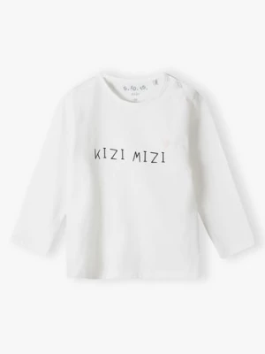 Biała bawełniana bluzka niemowlęca - KIZI MIZI 5.10.15.