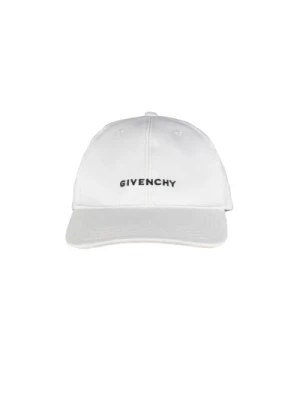 Biała bawełniana czapka z płótna Givenchy