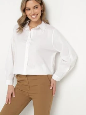 Biała Bawełniana Koszula w Klasycznym Stylu Oversize Rivriz bludeise