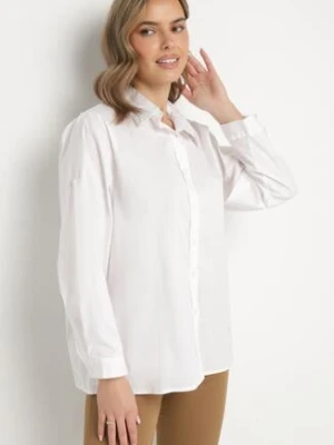 Biała Bawełniana Koszula w Klasycznym Stylu Oversize Rivriz bludeise