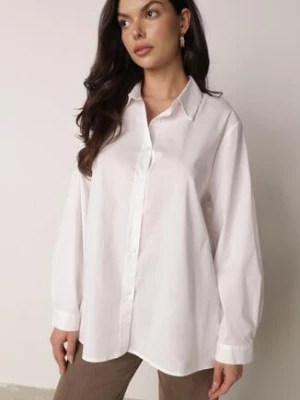 Biała Bawełniana Koszula w Klasycznym Stylu Oversize Rivriz bludeise