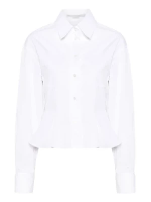 Biała Bawełniana Koszula z Peplum Stella McCartney