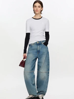 BIAŁA BAWEŁNIANA KOSZULKA GANNI