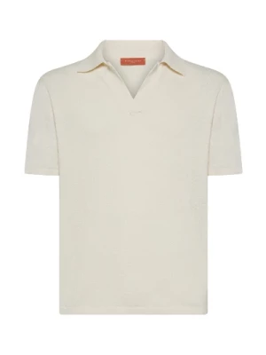 Biała Bawełniana Koszulka Polo Daniele Fiesoli