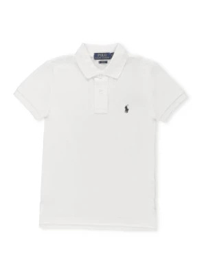 Biała Bawełniana Koszulka Polo dla Chłopców Ralph Lauren