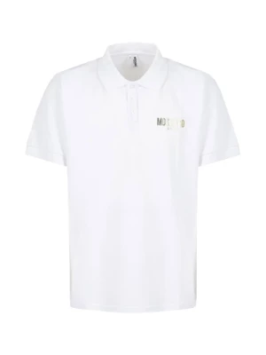 Biała Bawełniana Koszulka Polo Love Moschino