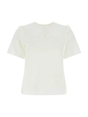 Biała bawełniana koszulka See by Chloé