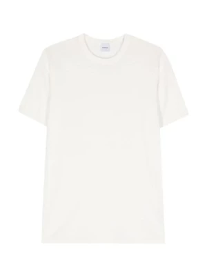 Biała Bawełniana Koszulka z Lamówkami Aspesi
