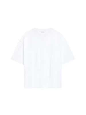 Biała Bawełniana Koszulka z Okrągłym Dekoltem Dries Van Noten