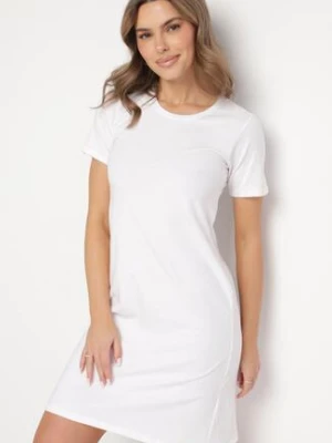 Biała Bawełniana Sukienka o Kroju Typu T-shirt Nilisea glo-story