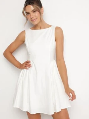 Biała Bawełniana Sukienka Rozkloszowana Lavione elsa.m by may