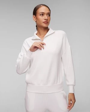 Biała Bluza Damska Varley Hawley Half Zip Sweat