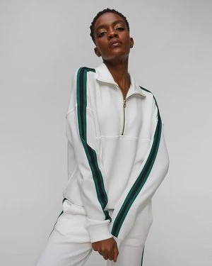 Biała Bluza Damska Varley Raymar Half Zip Sweat