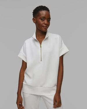 Zdjęcie produktu Biała Bluza Damska Varley Ritchie Short Sleeve Sweat