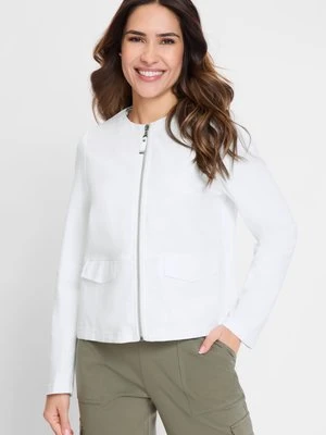 Biała bluza damska z łączonych materiałów – Voyage Tropical Olsen