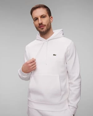 Biała Bluza Dresowa Męska Lacoste Sh9623