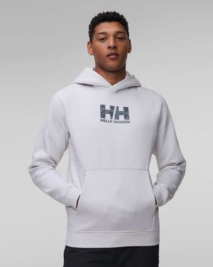 Biała bluza męska Helly Hansen Cotton Fleece Graphic Hoodie