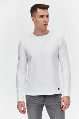 BIAŁA BLUZA MĘSKA LONGSLEEVE- CEMES PAWO