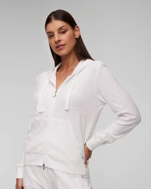 Biała Bluza Z Kapturem Damska Deha