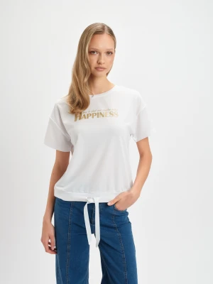 Zdjęcie produktu Biała bluza ze ściągaczem TOP SECRET