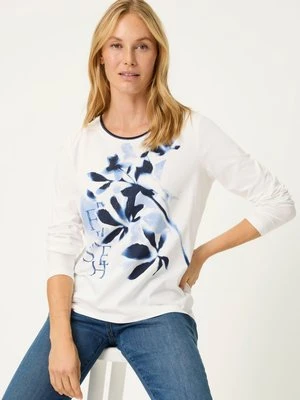 Biała bluzka damska Hannah z roślinnym wzorem – Refresh Olsen