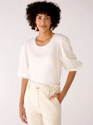 BIAŁA BLUZKA Z BUFIASTYMI RAMIONAMI OUI
