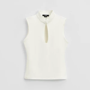 Biała bluzka z dekoltem qipao House