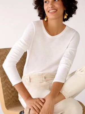 BIAŁA BLUZKA Z DŁUGIM RĘKAWEM OUI