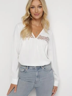 Biała Bluzka z Haftem Destyn elsa.m by may