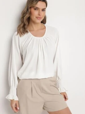 Biała Bluzka z Ozdobnymi Falbankami Emitta new collection