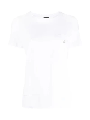 Biała Casual T-shirt dla kobiet Lorena Antoniazzi