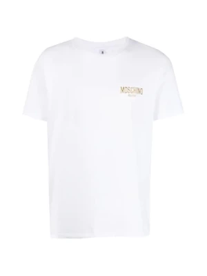 Biała Casualowa Koszulka dla Mężczyzn Moschino