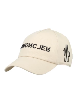 Biała czapka baseballowa z logo Moncler