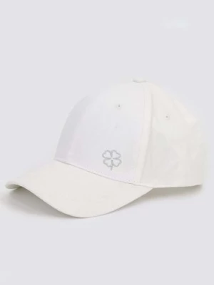 Biała czapka z daszkiem damska koniczynka Yoclub