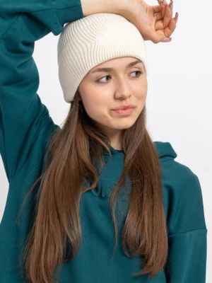 Biała czapka z wypukłym nadrukiem z przodu Reporter