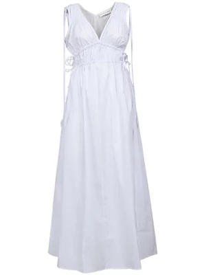 Biała Długa Sukienka z Bawełny Skills & Genes