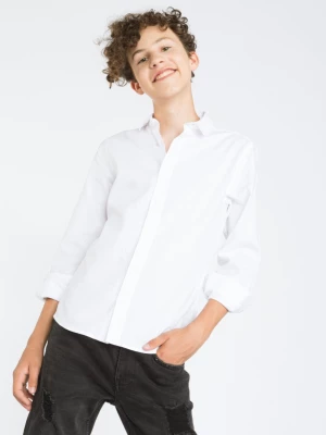 Biała elegancka klasyczna koszula z długim rękawem Reporter Young