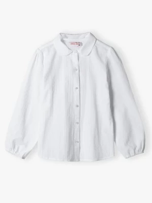 Biała elegancka koszula z długim rękawem dla dziewczynki - Lincoln&Sharks Lincoln & Sharks by 5.10.15.