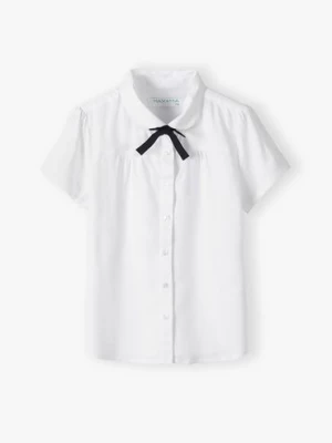 Biała elegancka koszula z krótkim rękawem dla dziewczynki 5.10.15.