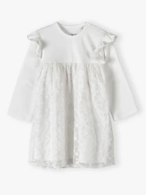 Biała elegancka sukienka dla niemowlaka - 5.10.15.